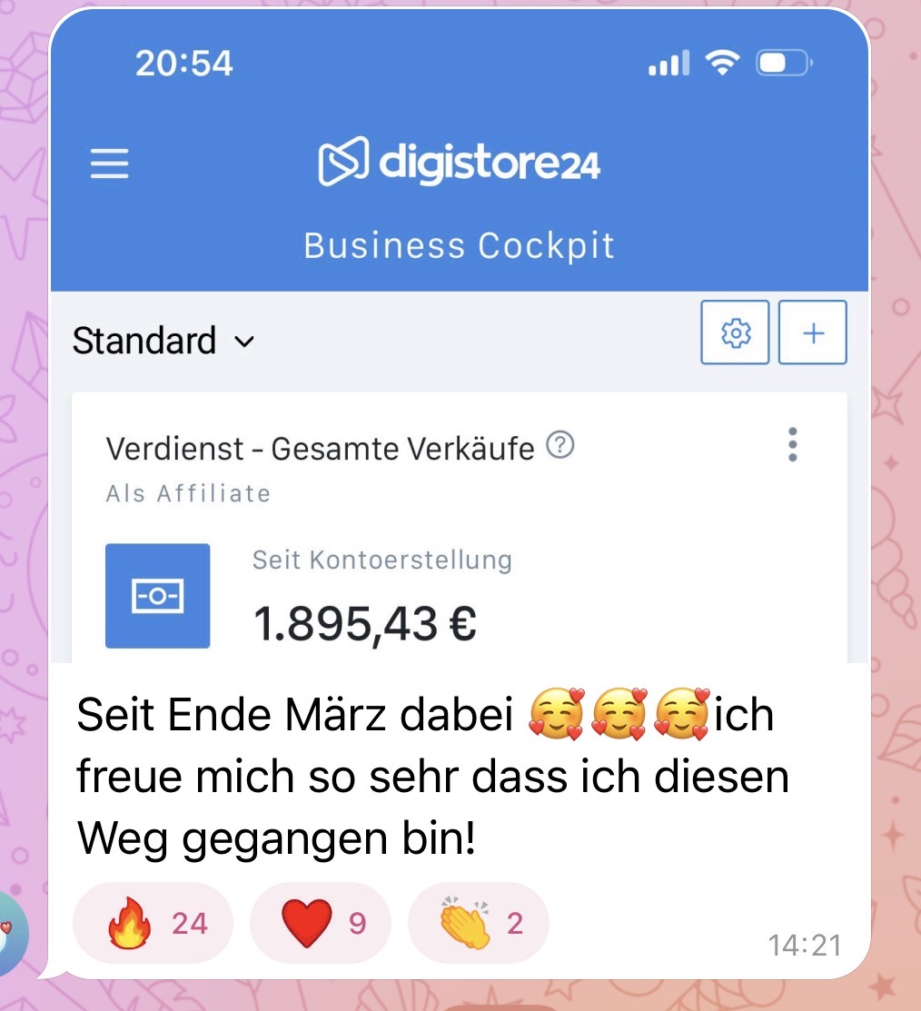 Echtes Ergebnis eines Teilnehmers