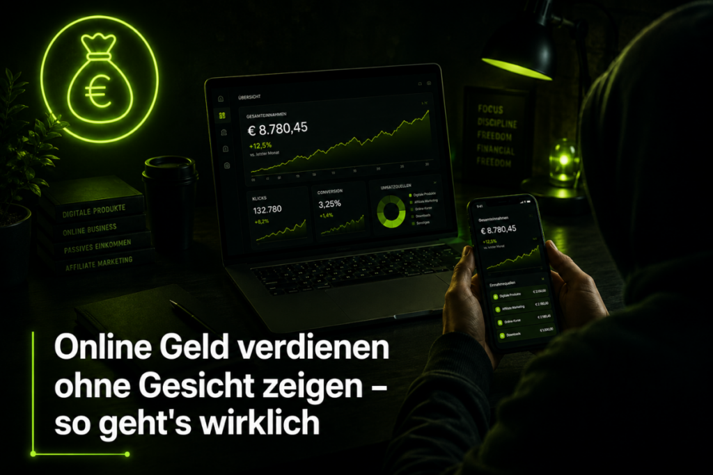 Online Geld verdienen ohne Gesicht zeigen – so geht's wirklich
