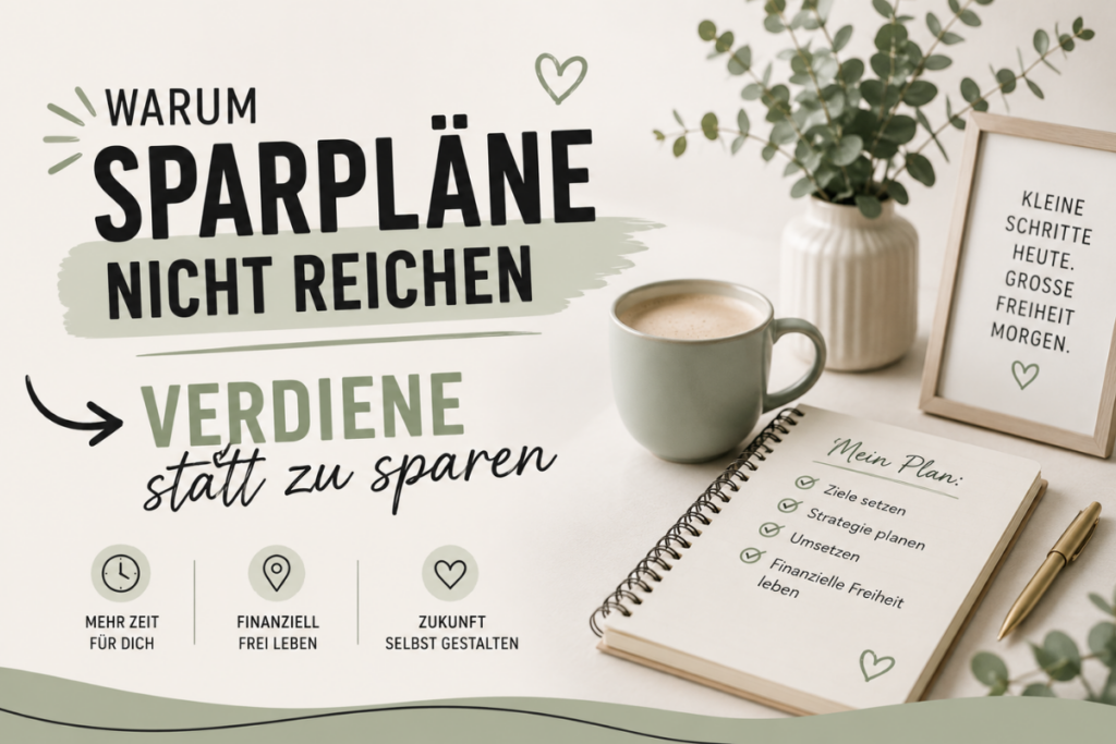Warum Sparpläne nicht reichen — verdiene statt zu sparen